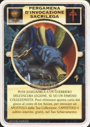 PERGAMENA D'INVOCAZIONE SACRILEGA